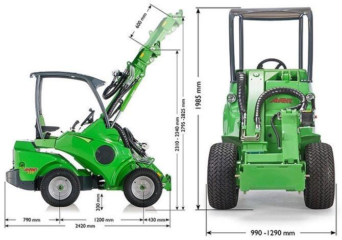 Avant 520 méretek
