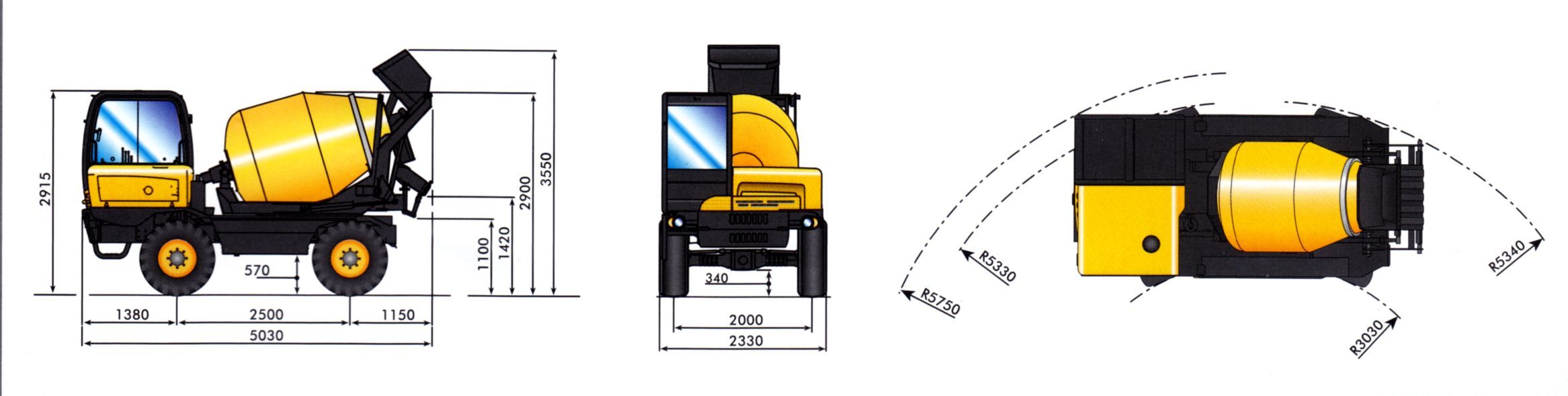 Dieci mixers l3500 méretei