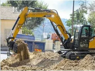 Sany SY80U 8,8 tonnás lánctalpas kotrógép