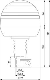LED-es forgóvillogó konzolra méretei
