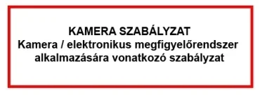 Kamera szabályzat