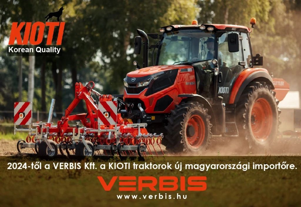 KIOTI trakotor új importőre a VERBIS Kft.