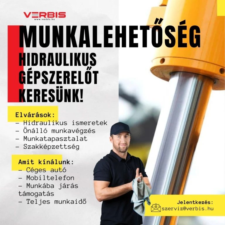 Hidraulikus gépszerelő állás Budapest