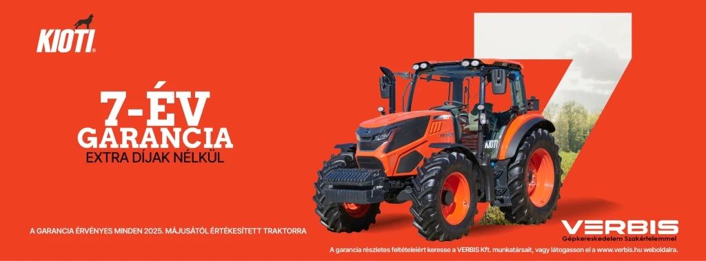KIOTI 7 év garancia flyer