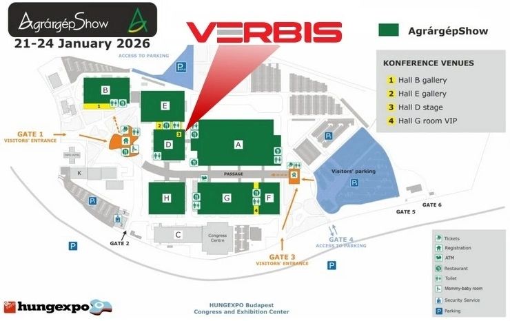 A Verbis Kft. kiállítóhelye a 2026-os Agromashexpo területén