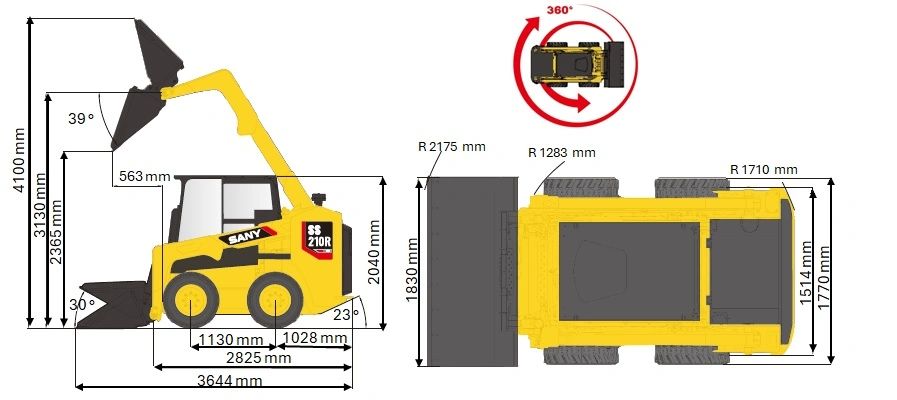 SS210R Méretei