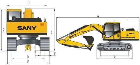 SANY SY215C kotrógép