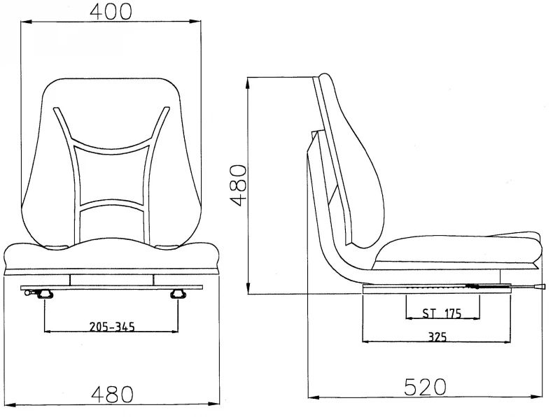 Targoncaülés S350 méret
