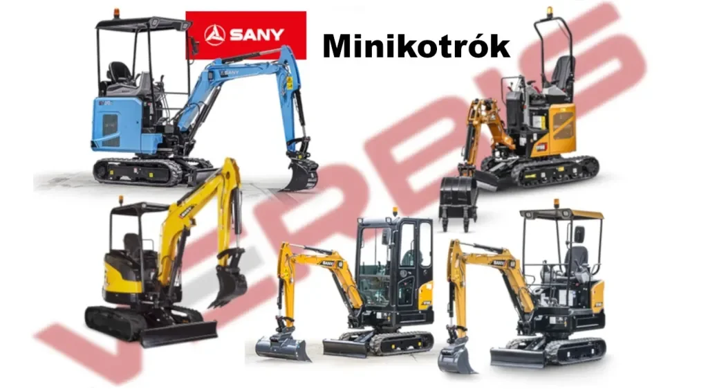 SANY minikotrók a Verbis Kft. kínálatában