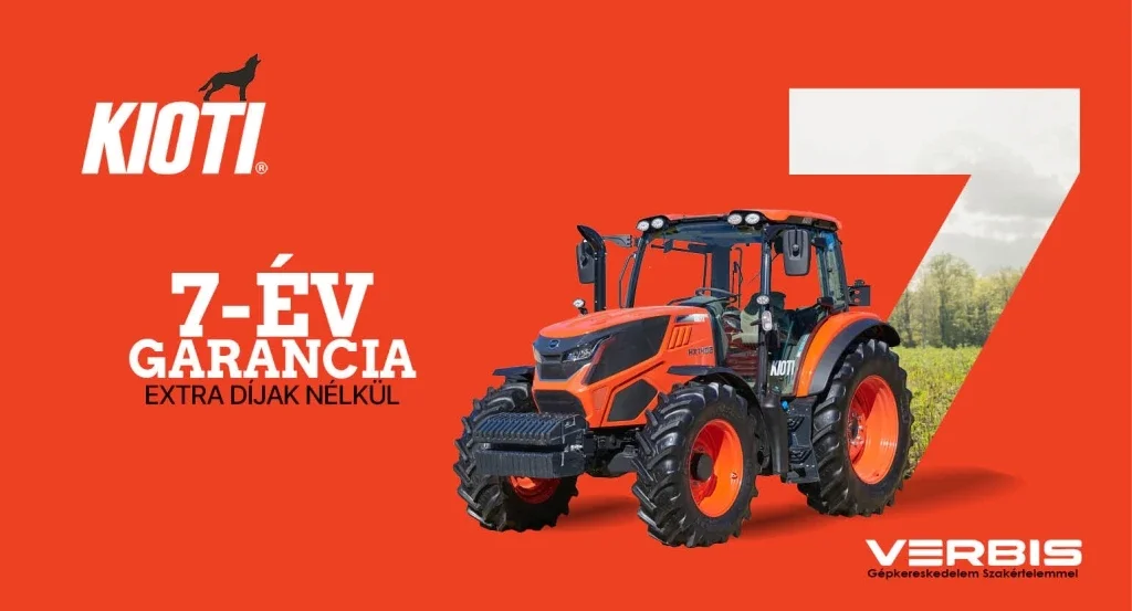 KIOTI 7 év garancia