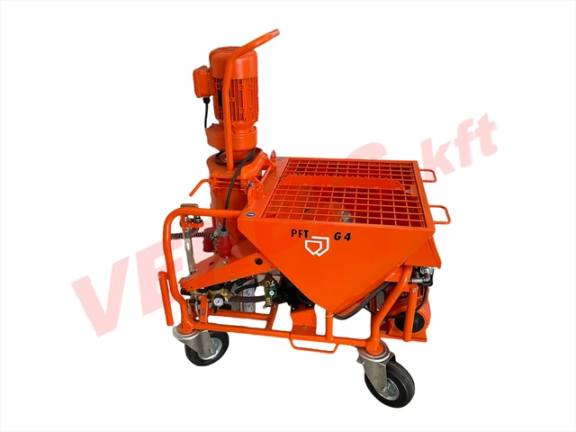 PFT G4 Smart száraz előkevert anyagokhoz vakológép háromfázisú motorral 3