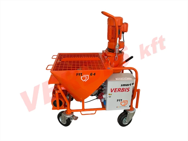 PFT G4 Smart száraz előkevert anyagokhoz vakológép háromfázisú motorral 4
