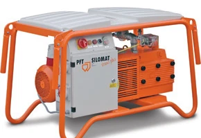 PFT SILOMAT trans plus bag 140 automatikusan szállítja a gyári szárazanyagokat pneumatikus anyagtovábbító 3