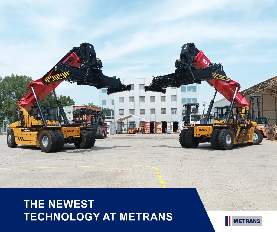 SANY konténerrakodók a METRANS Csepeli Terminálján