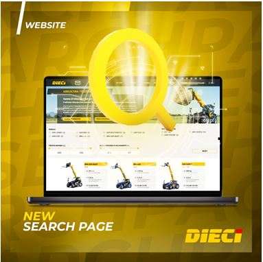 DIECI weboldal keresési funkció