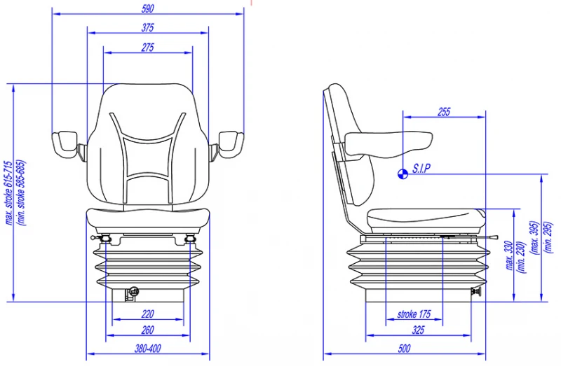 Vezetőülés S80-81.3 méretek