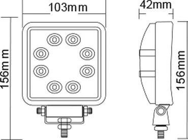 Univerzális LED-es munkalámpa 8 led méret