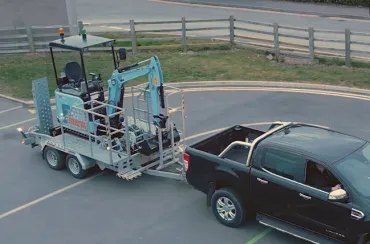 SANY SY19E elektromos minikotró szállítása