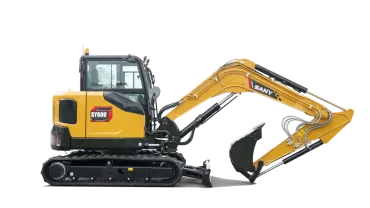 SY60U oldalnézet behúzott gémmel