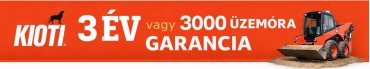 Garancia 3év KIOTI garancia