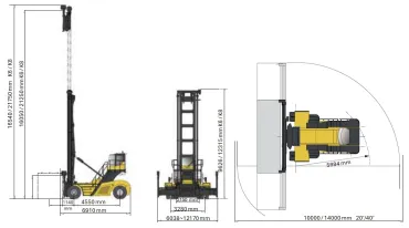 SANY SDCY90K méretei
