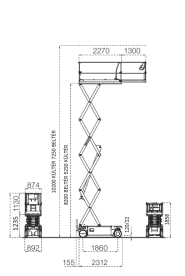 IMER Access IM 8290 300 kg teherbírás Önjáró ollós emelő 3