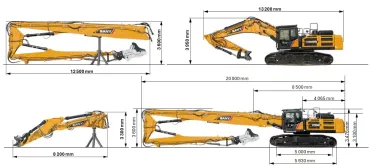 SY500HRD szállítási méretek