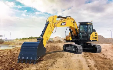 SANY SY215NlC 2540mm széles kotró terepen letámasztott gémmel