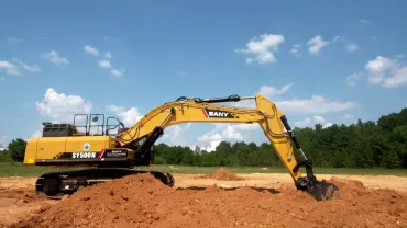 SANY SY500H lánctalpas kotró földmunka közben