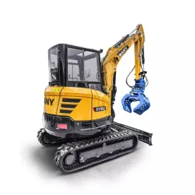 SANY SY35C 3,8 tonnás lánctalpas kotró speciális megfogó adapterrel