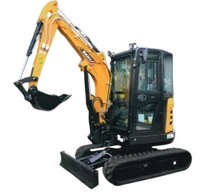 SANY SY26C 2,7 tonnás lánctalpas kotró katalógus képe felemelt gémmel