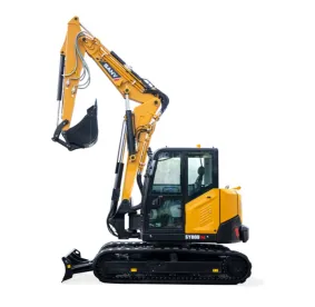 SY80U PB csuklógémes kotró oldalnézetben