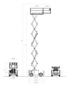 IMER Access IM 11180 DE 500 kg teherbírás Önjáró ollós emelő 3