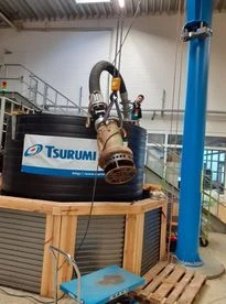 Tsurumi KRS2 keverőlapátos zagyszivattyú- professzionális használatra iszapszivattyú 4 pólusú motorral nehéz üzemi körülményekre 7